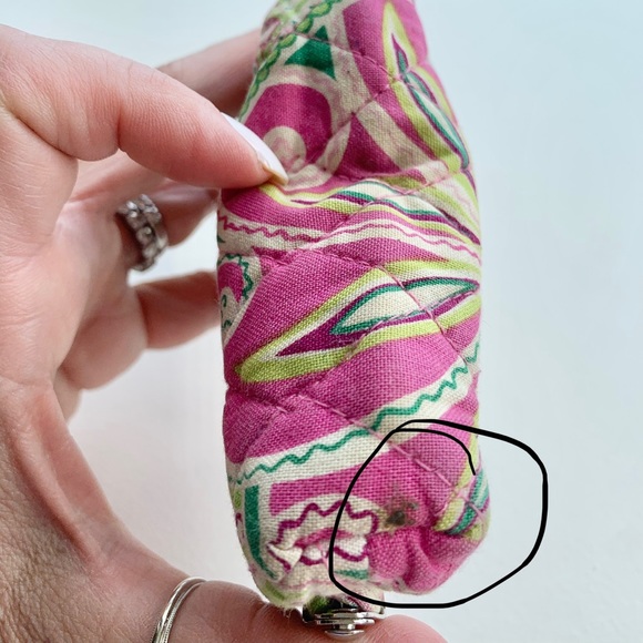 Vera Bradley Pinwheel Pink Coin Purse - Picture 9 of 11